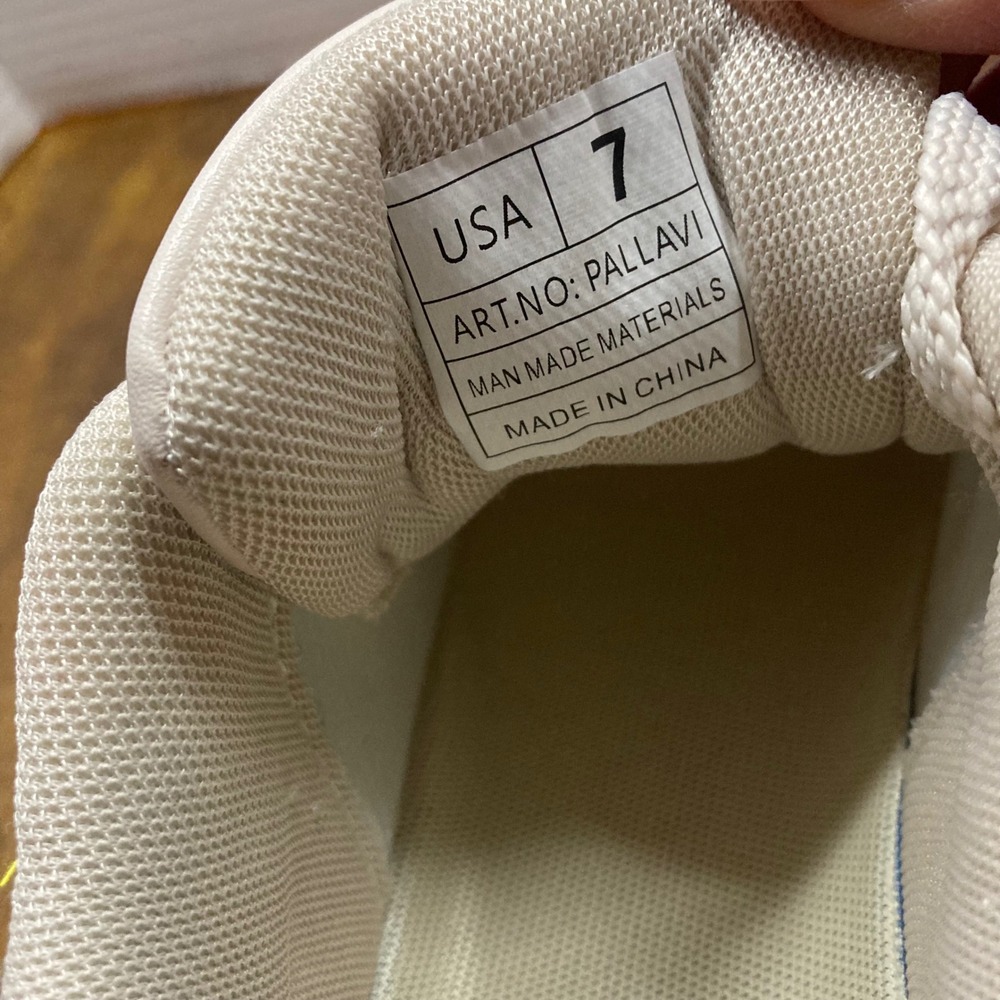 BERNESS Women's Crochet Patchwork‎ Platform Sneakers Cream Multi Color Size 7 - Picture 10 of 10